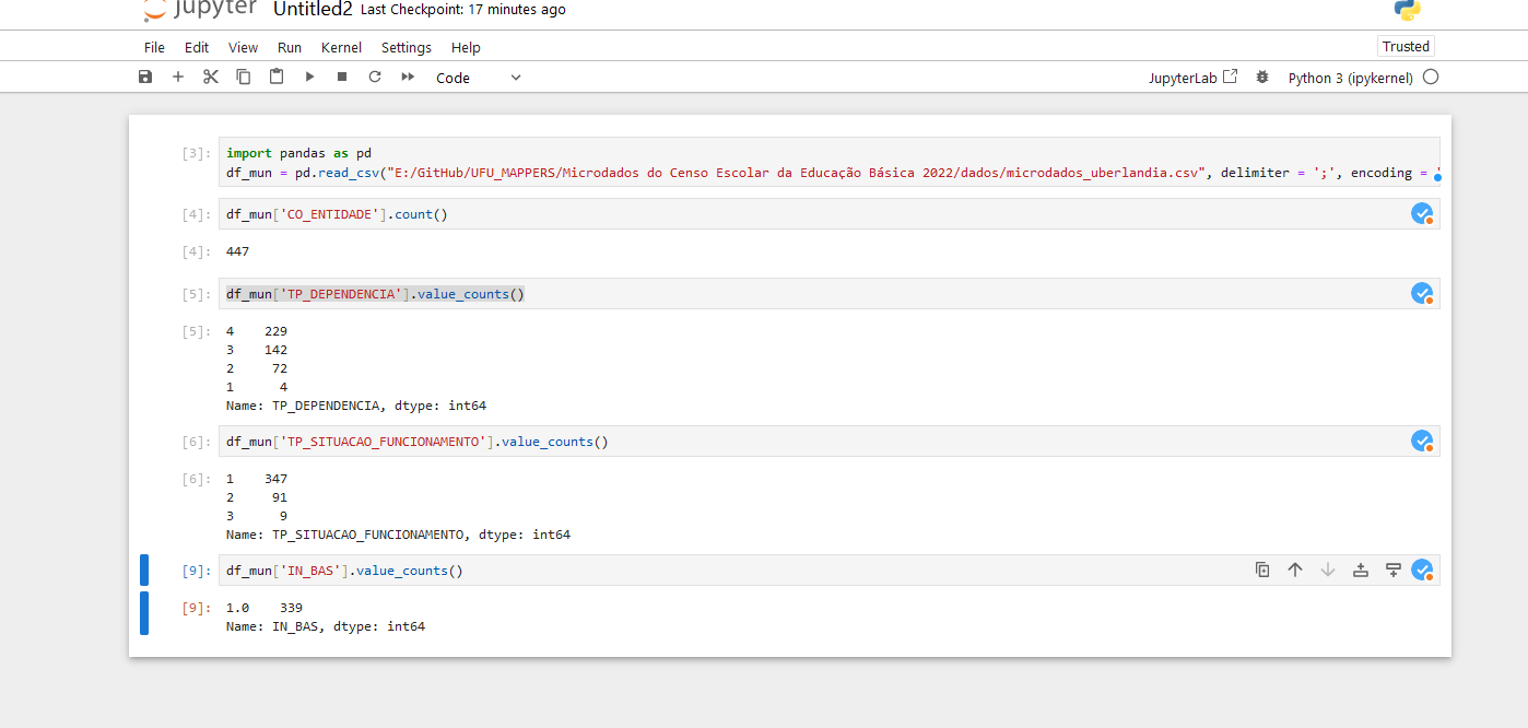 Informações sobre as escolas de Uberlândia